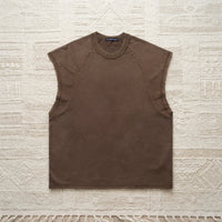 PureOnSkin Men's Premium 100% Cotton Oversized Tank Low-Friction Breathable Round Neck Top