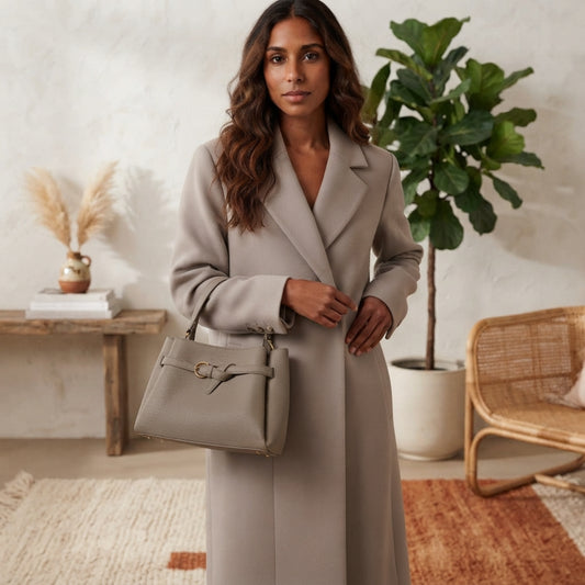Classic Leather Top Handle Shoulder Bag