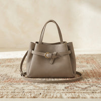 Classic Leather Top Handle Shoulder Bag