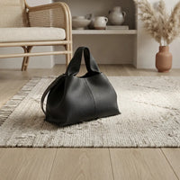 Elegant PU Leather Ruched Crossbody Shoulder Bag