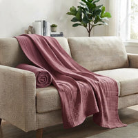PureOnSkin Organic Cotton Gauze Double Wrap Blanket