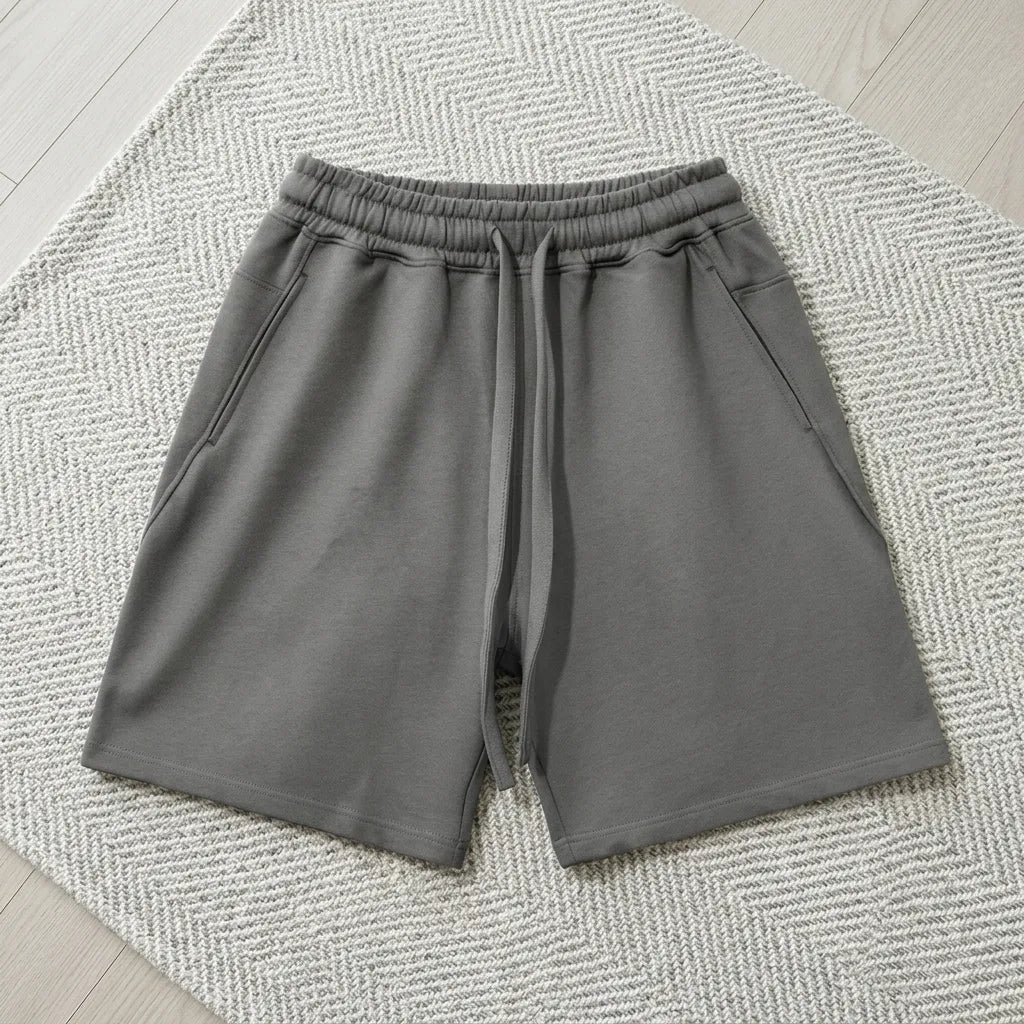 PureOnSkin Men's Casual 100% Cotton Drawstring Shorts Low-Friction Breathable Sweat Shorts