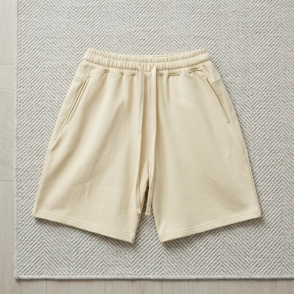 PureOnSkin Men's Casual 100% Cotton Drawstring Shorts Low-Friction Breathable Sweat Shorts