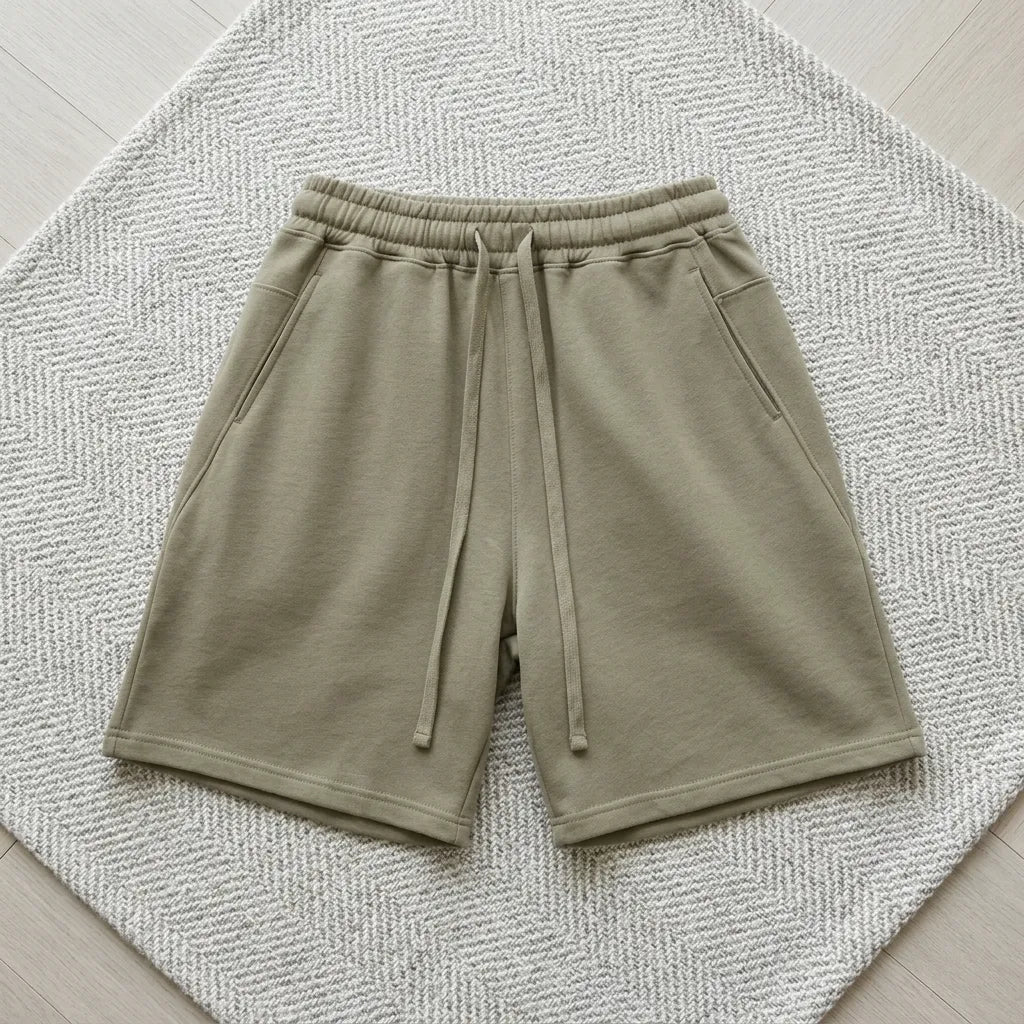 PureOnSkin Men's Casual 100% Cotton Drawstring Shorts Low-Friction Breathable Sweat Shorts
