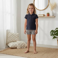 PureOnSkin Non-Irritating Kids Cotton Short Sleeve Polo Shirt for Sensitive Skin & Eczema Comfort