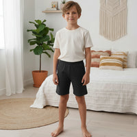 PureOnSkin Friction-Free Kids Cotton Elastic Waist Shorts for Sensitive Skin & Eczema Comfort