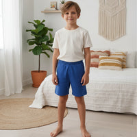 PureOnSkin Friction-Free Kids Cotton Elastic Waist Shorts for Sensitive Skin & Eczema Comfort
