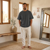 PureOnSkin Non-Irritating Premium Oversized Faded Cotton T-Shirt for Sensitive Skin & Eczema Comfort