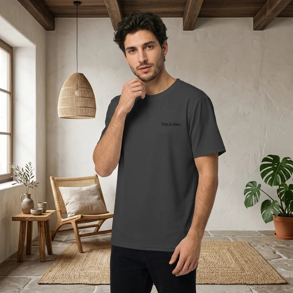 PureOnSkin Non-Irritating Premium Oversized Faded Cotton T-Shirt for Sensitive Skin & Eczema Comfort