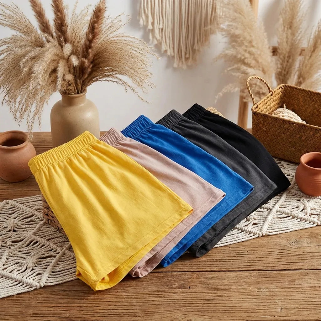 PureOnSkin Friction-Free Pure Cotton Women Plus Size Shorts for Sensitive Skin & Dermatitis