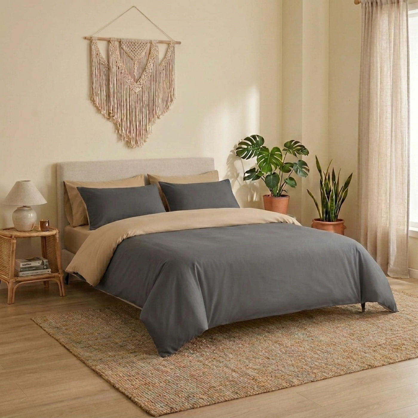 PureOnSkin Luxury Twill Pure Cotton Bedding Set for Sensitive Skin & Eczema Relief