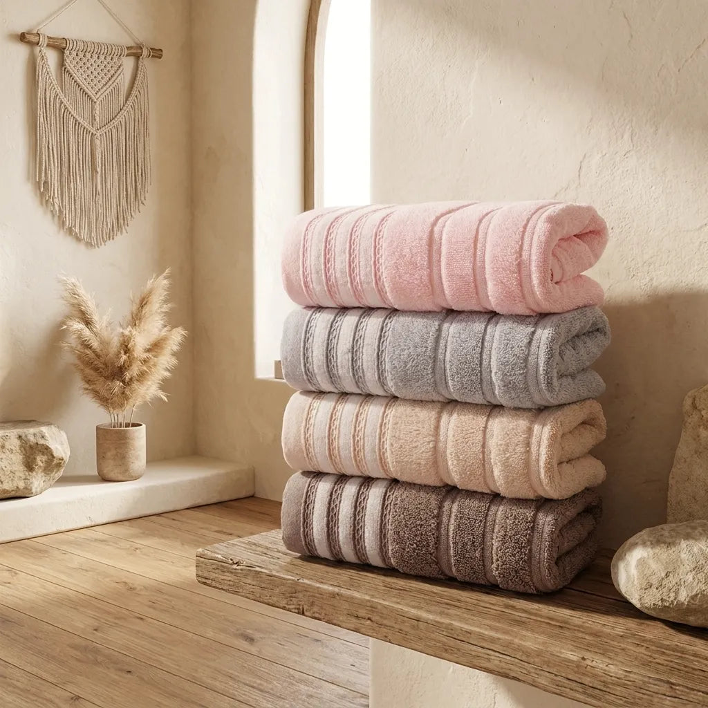 PureOnSkin Premium 100% Cotton Face Cloths & Bath Towels