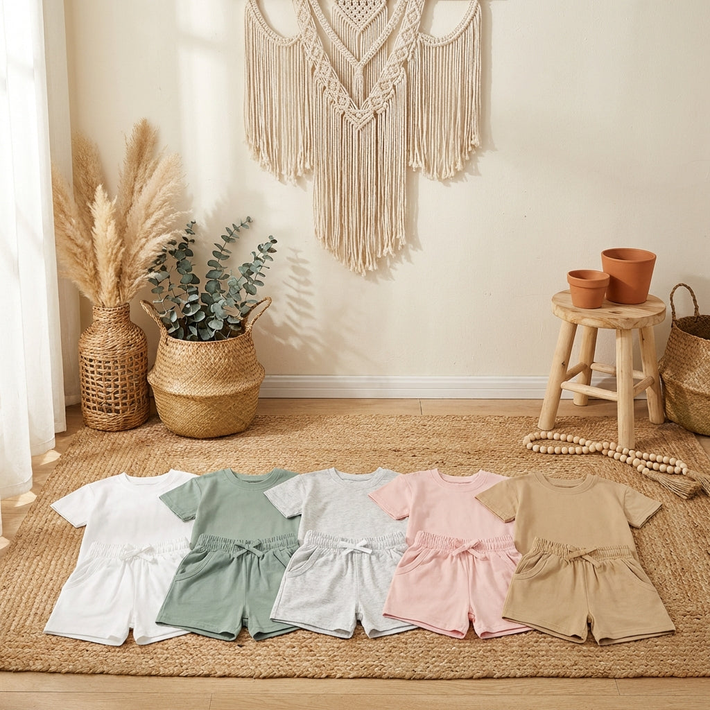 Baby & Toddler Organic Cotton Shorts Set: Ultra-Gentle on Sensitive Skin