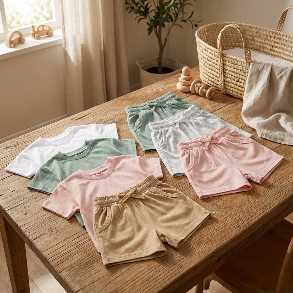 Baby & Toddler Organic Cotton Shorts Set: Ultra-Gentle on Sensitive Skin