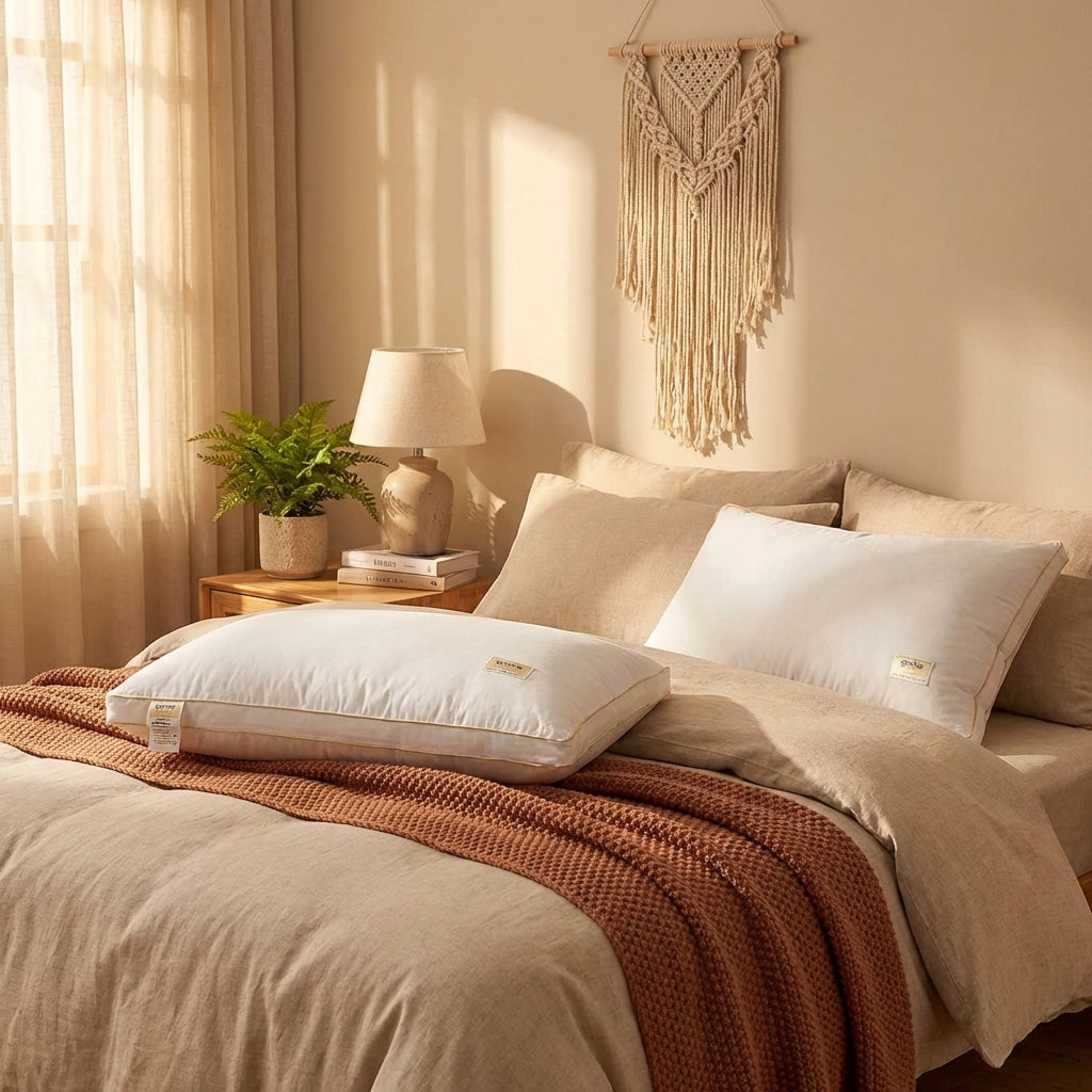 Soybean Single Side Middle Pillow | Soft Hypoallergenic