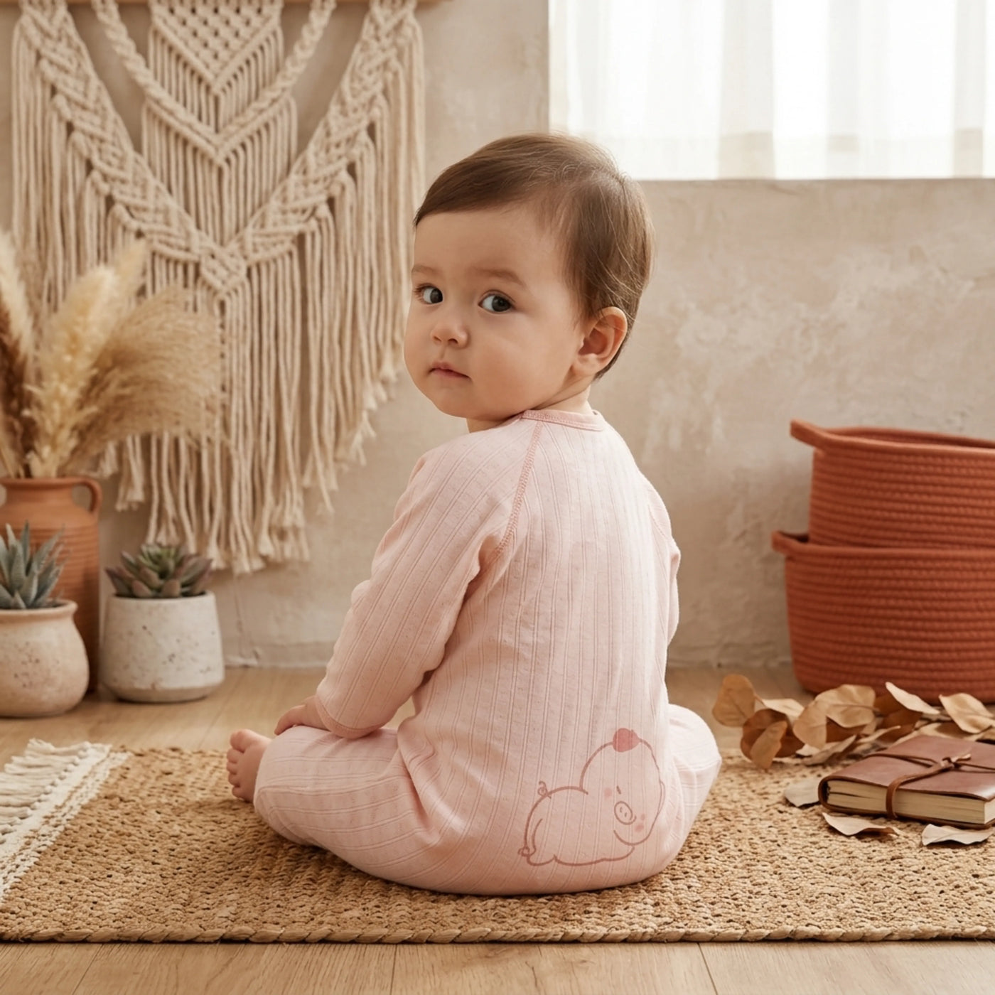 Baby Bamboo Pajamas Ultra Gentle Sleepsuit | PureOnSkin