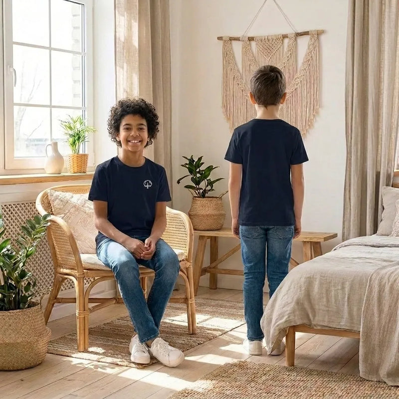 PureOnSkin Boys Premium Organic Cotton T-Shirt – French Navy