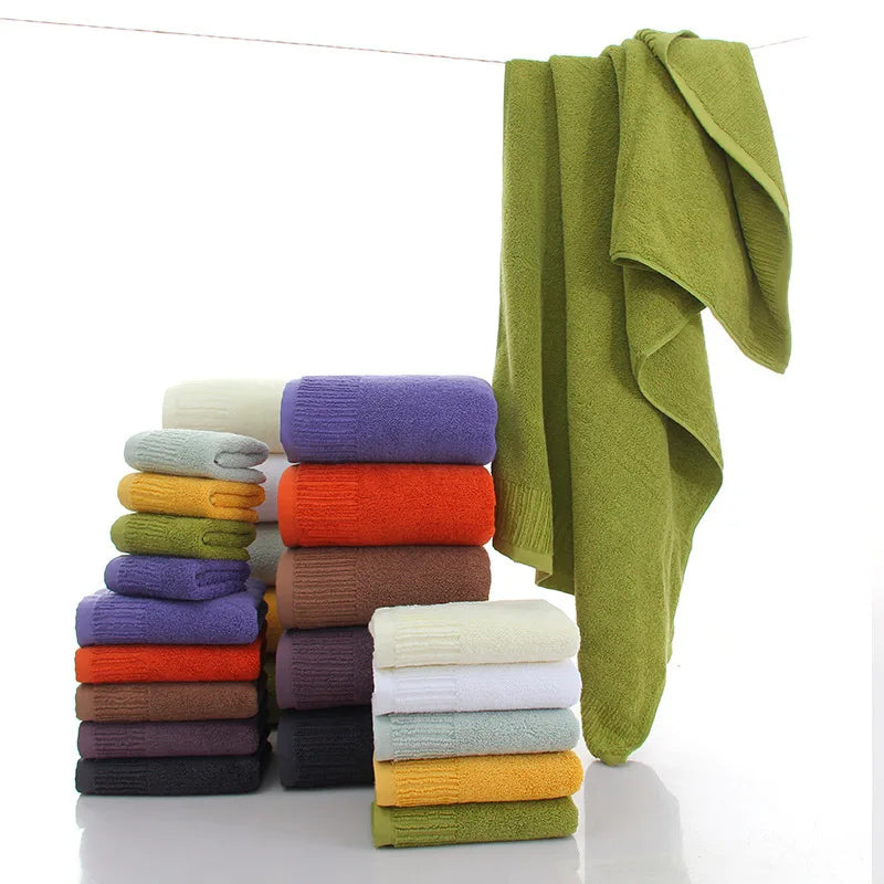Luxury 100% Cotton Thickened Bath Towel Set | 3-Piece Spa Bundle