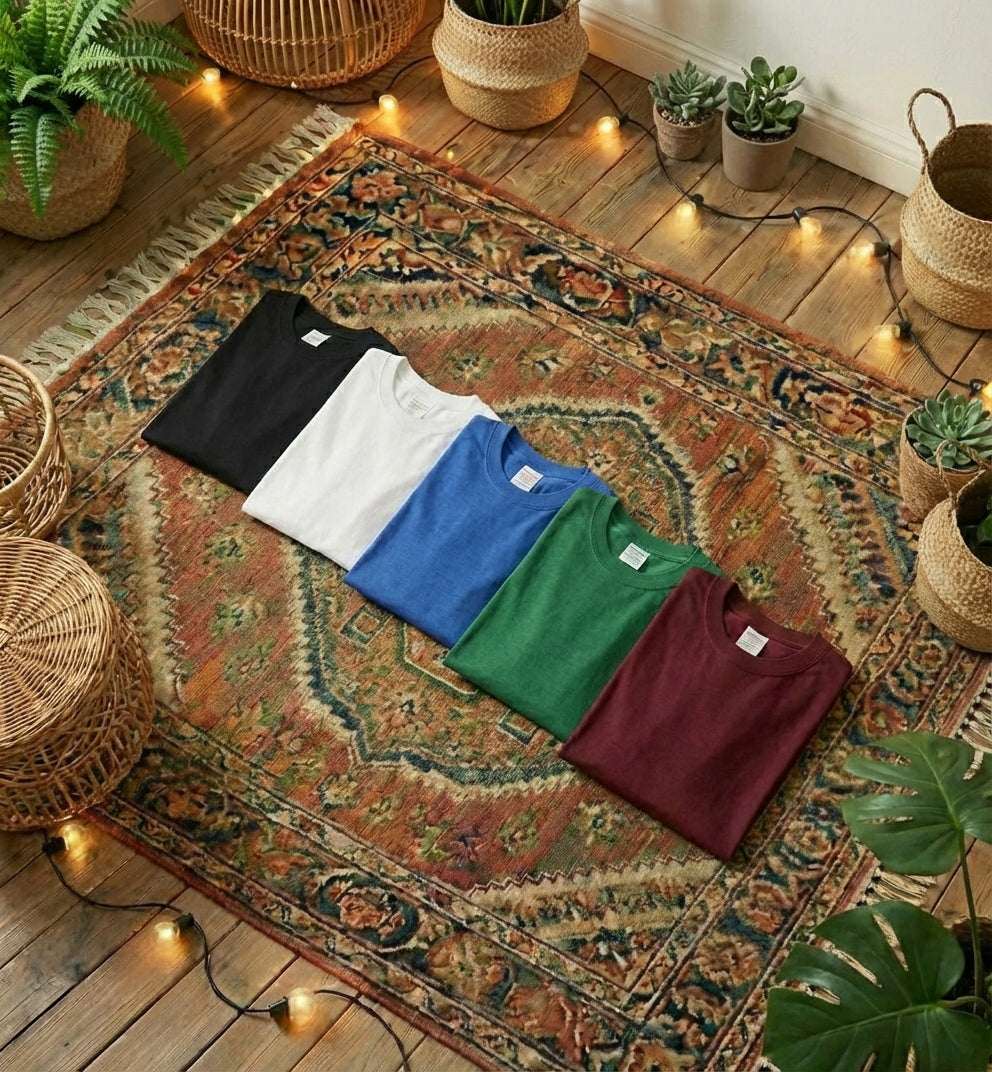 PureOnSkin Men's Loose Solid Color Cotton T-Shirt
