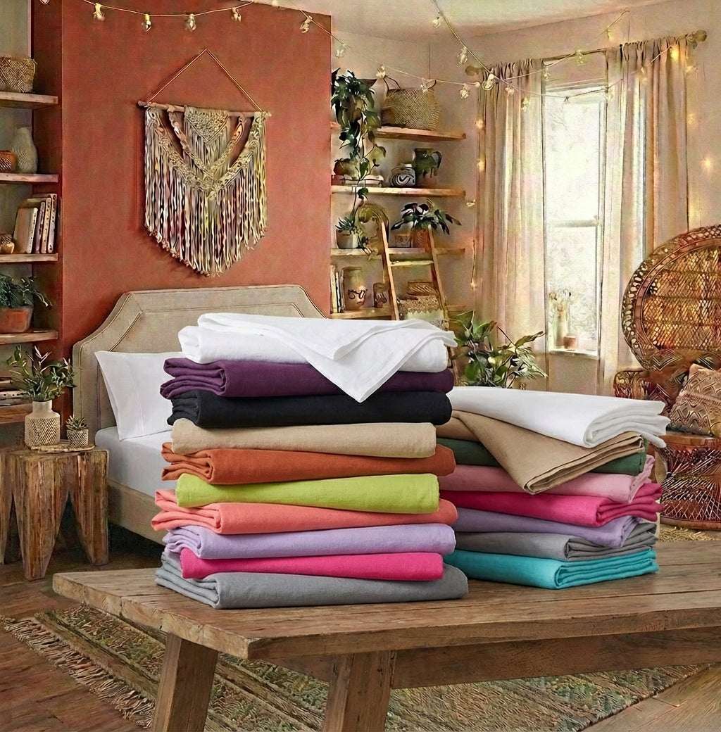 Solid Color Ice Silk Fitted Sheet | Summer Cooling Bedding