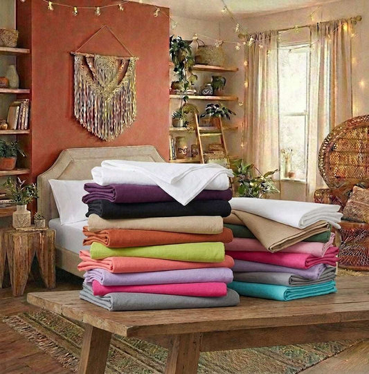Solid Color Ice Silk Fitted Sheet | Summer Cooling Bedding