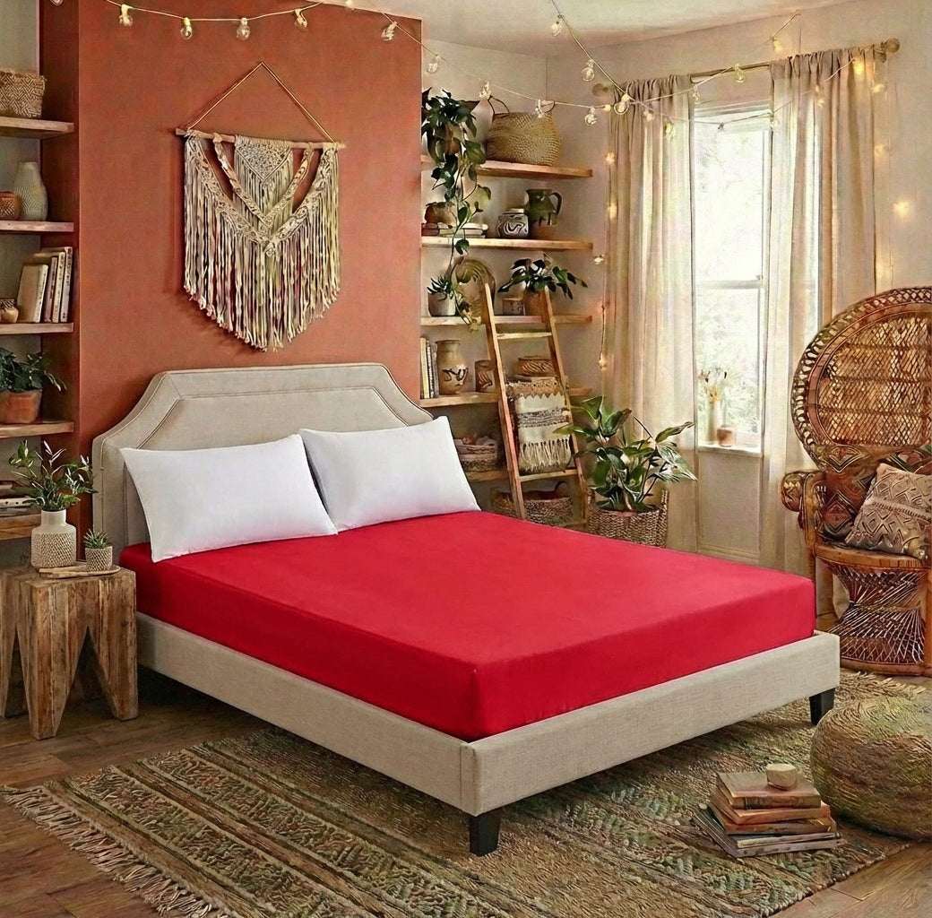 Solid Color Ice Silk Fitted Sheet | Summer Cooling Bedding
