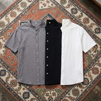 PureOnSkin Breathable Men’s Plus Size Cotton Linen Look Shirt for Sensitive Skin & Eczema Relief