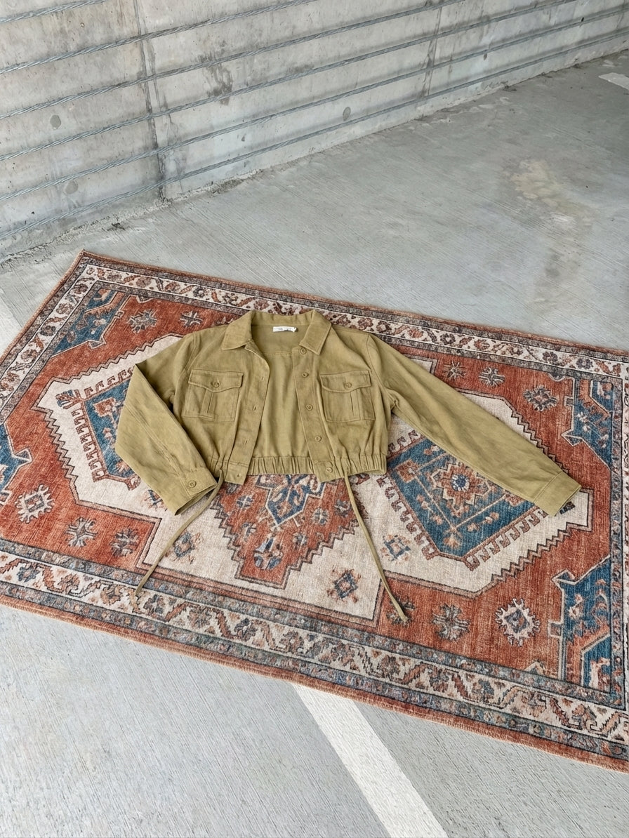 Meta Title: Women’s Cropped 100% Cotton Jacket