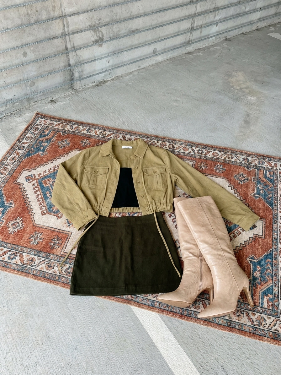 Meta Title: Women’s Cropped 100% Cotton Jacket