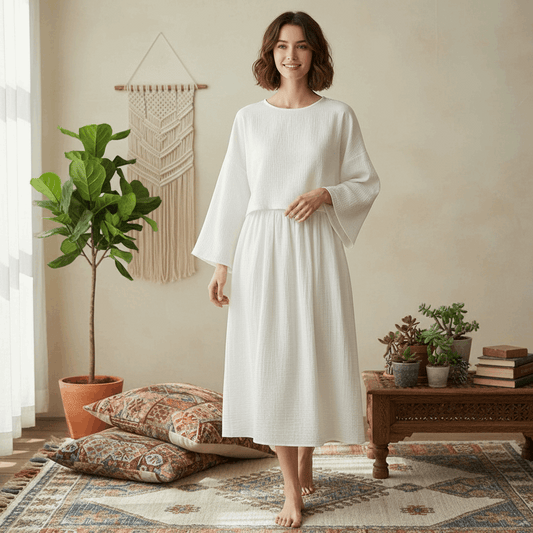 Women’s Pure Cotton Two Piece Set