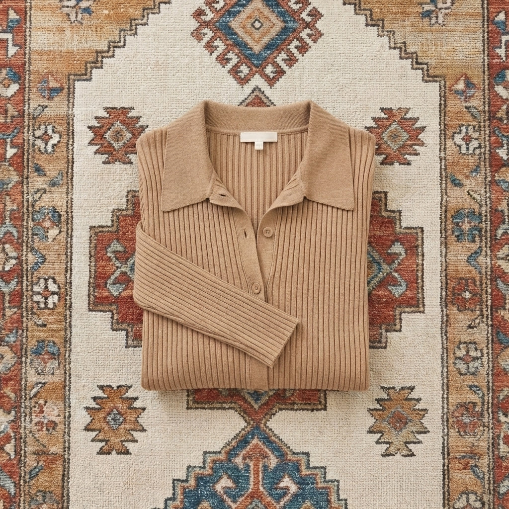 Mable Ribbed Mini Shirt Dress