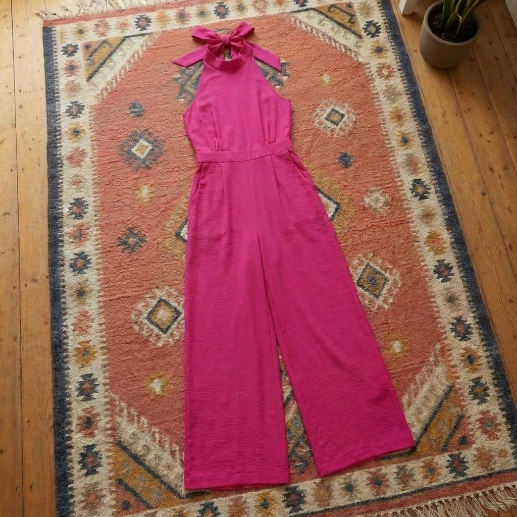 Cutout Sleeveless Wide Leg Jumpsuit