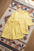 100% Cotton Woman Round Neck Top & Shorts Set