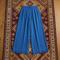 PureOnSkin Lightweight Umgee Sage Wide-Leg Linen Pants for Rosacea Flares & Skin Inflammation Cooling