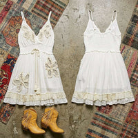 PureOnSkin Lightweight POL Embroidered Tassel 100% Viscose Smocked Waist Mini Dress for Sensitive Skin & Eczema Comfort