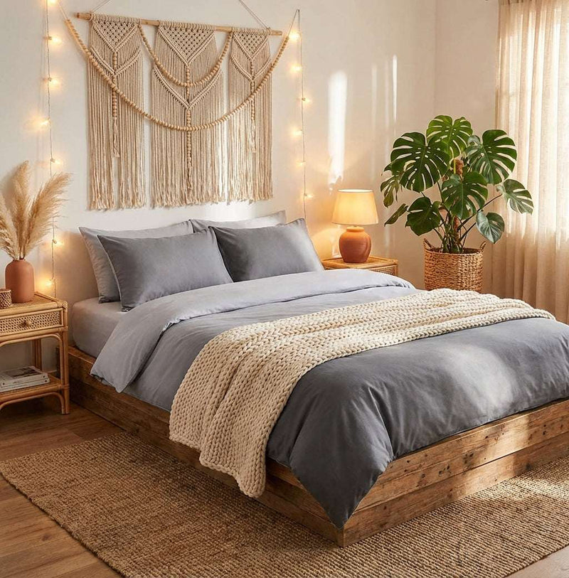 PureOnSkin Gradient 4-Piece Cotton Bedding Set - Soft & Breathable – Iceland