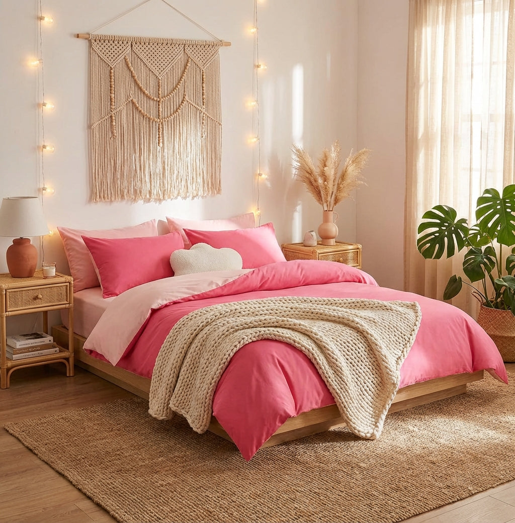 PureOnSkin Gradient 4-Piece Cotton Bedding Set - Soft & Breathable