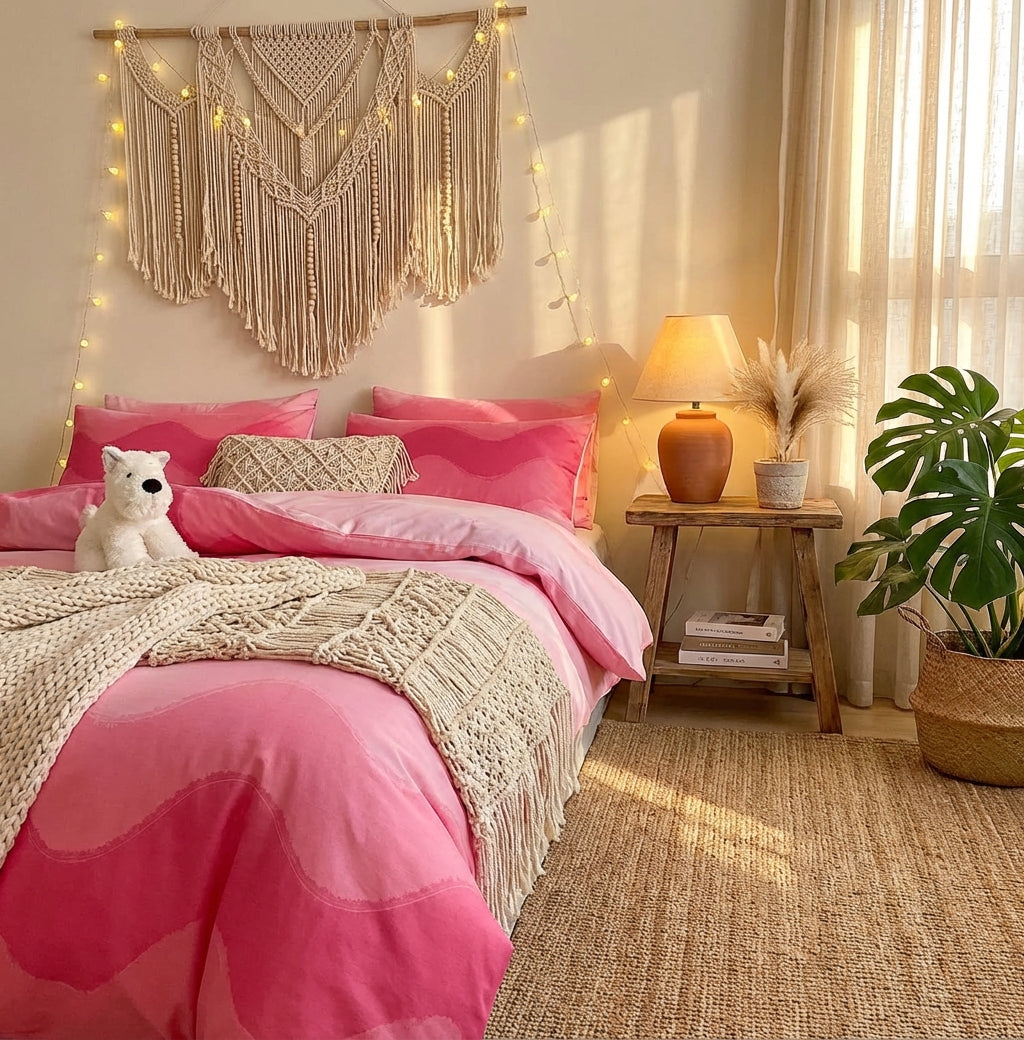 PureOnSkin Gradient 4-Piece Cotton Bedding Set - Soft & Breathable