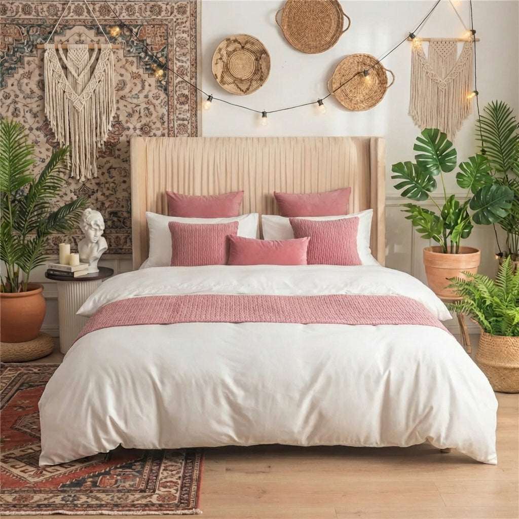 Cotton and Linen Bed Runner | Minimalist & Skin-Safe