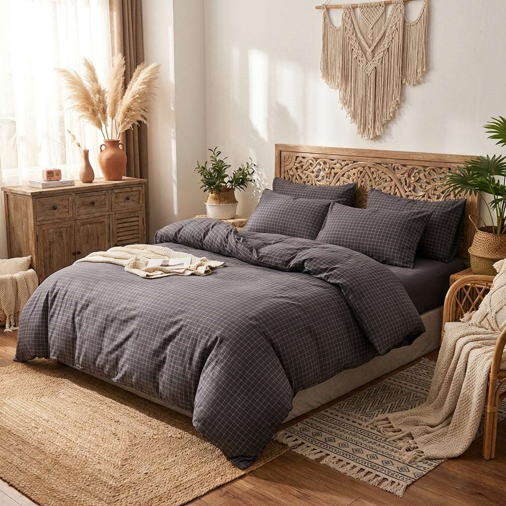 PureOnSkin Signature Washed Cotton 4-Piece Set | Ultra-Soft