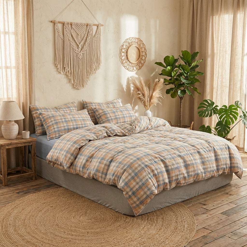 PureOnSkin Signature Washed Cotton 4-Piece Set | Ultra-Soft