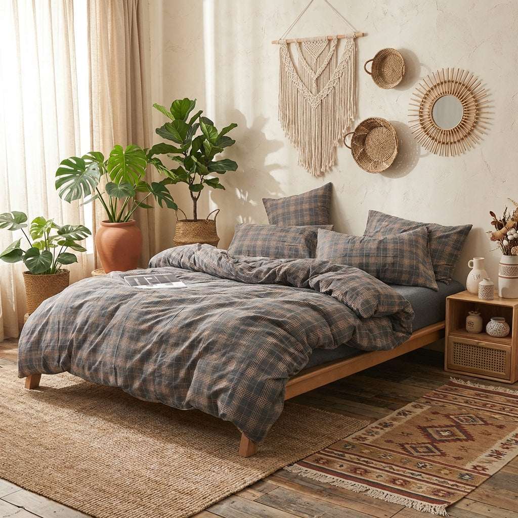 PureOnSkin Signature Washed Cotton 4-Piece Set | Ultra-Soft