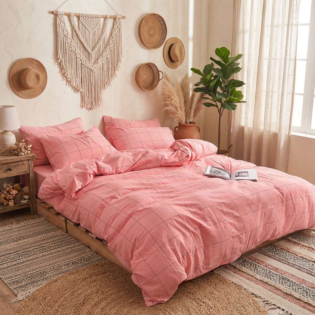 PureOnSkin Signature Washed Cotton 4-Piece Set | Ultra-Soft