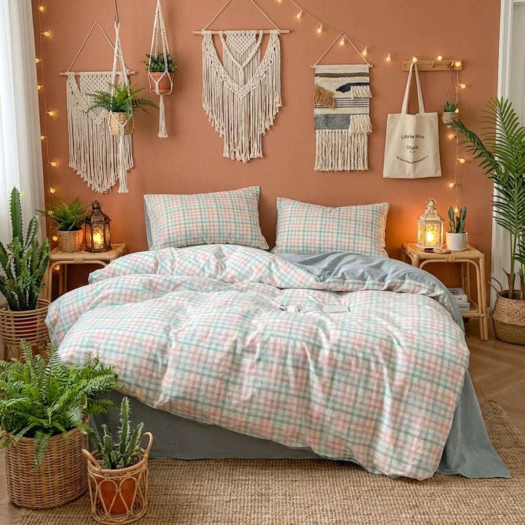 PureOnSkin 100 Washed Cotton Bed Sheet | Breathable Soft