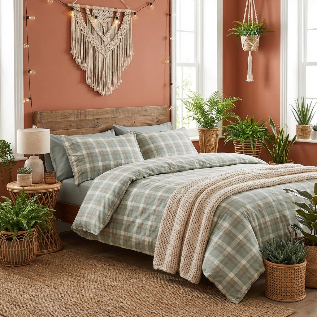 PureOnSkin 100 Washed Cotton Bed Sheet | Breathable Soft