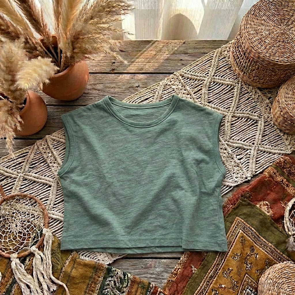 PureOnSkin Kids Slub Cotton Vest | Ultra-Soft Summer Tank