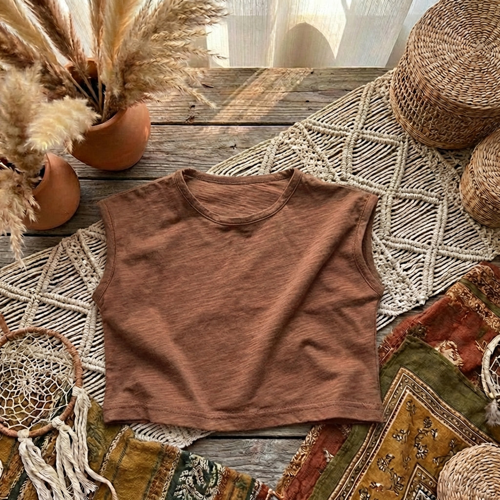 PureOnSkin Kids Slub Cotton Vest | Ultra-Soft Summer Tank