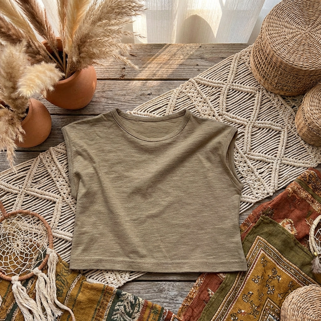 PureOnSkin Kids Slub Cotton Vest | Ultra-Soft Summer Tank