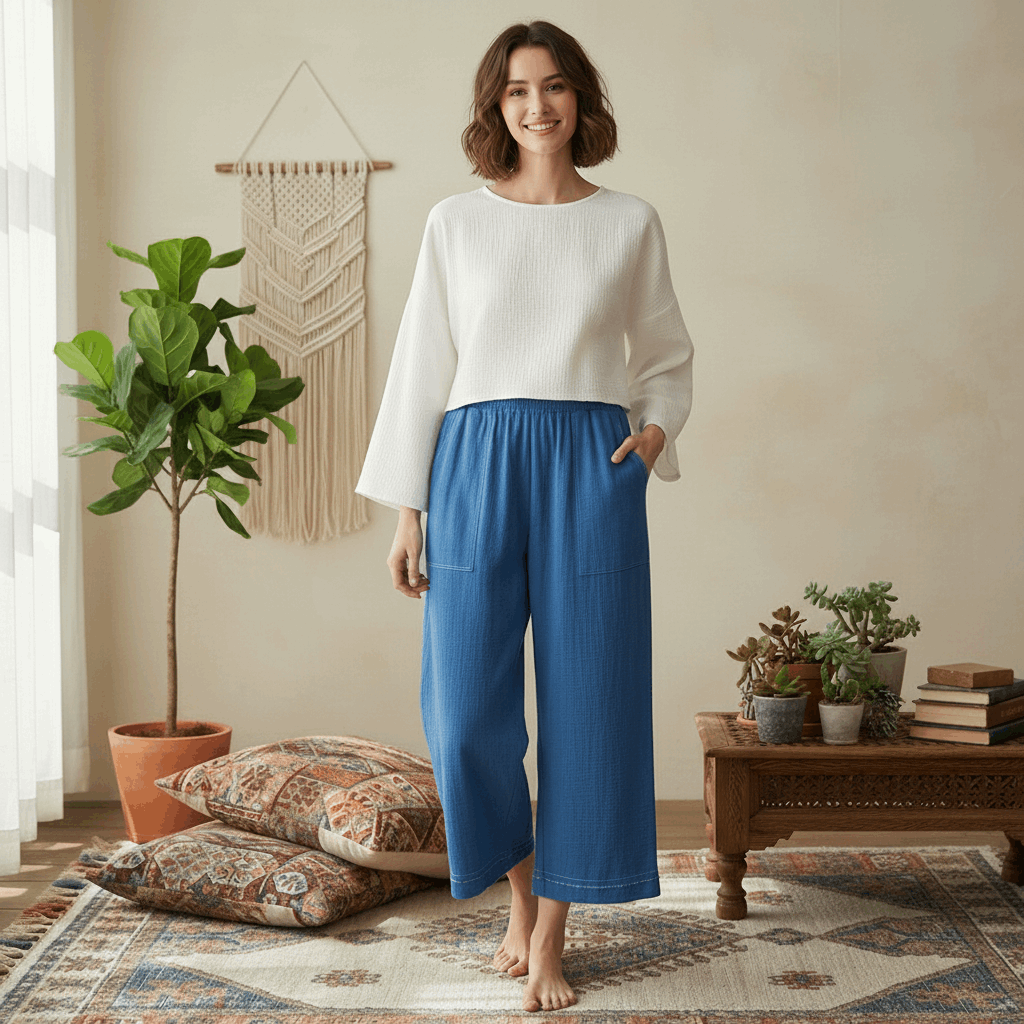 Umgee Sage Wide-Leg Linen Pants