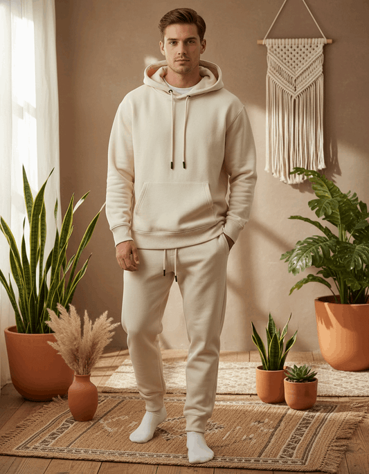 Oversized Heavy Cotton Fleece Tracksuit – Women & Men Unisex Set